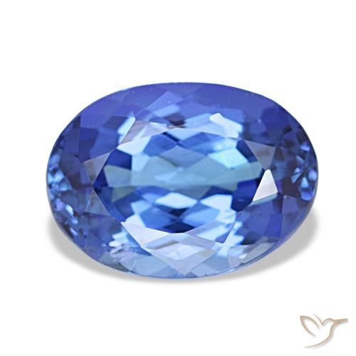 Tanzanita azul natural de 2,21 ct, corte óvalo, VVS-VS