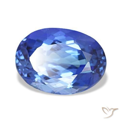 Tanzanita azul natural de 2,21 ct, corte óvalo, VVS-VS