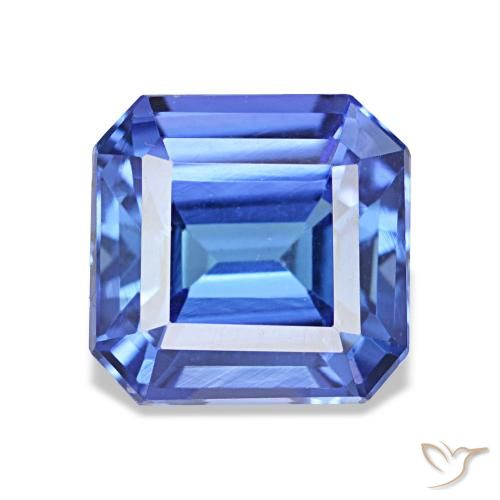 Tanzanita azul natural de 2,64 ct, corte esmeralda, VVS