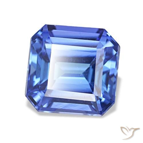 Tanzanita azul natural de 2,64 ct, corte esmeralda, VVS