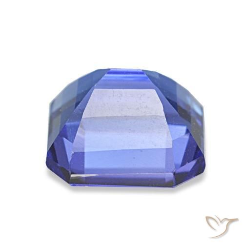 Tanzanita azul natural de 2,64 ct, corte esmeralda, VVS