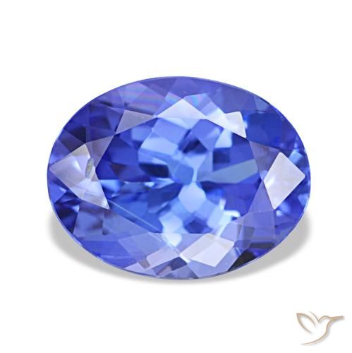 Tanzanita azul natural de 1,83 ct, corte óvalo, VVS