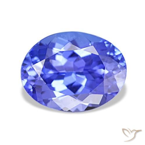 Tanzanita azul natural de 1,88 ct, corte óvalo, VVS