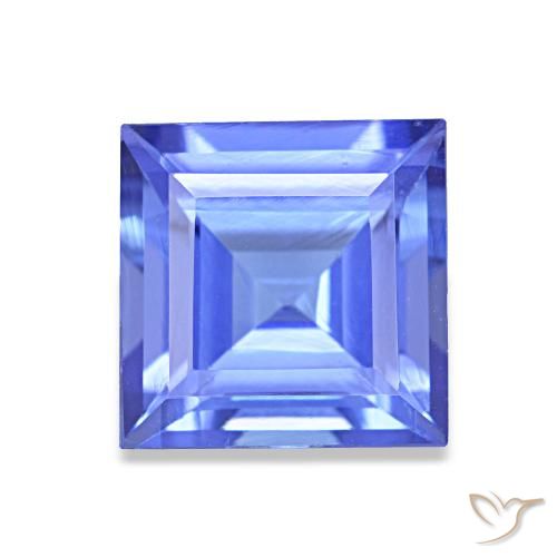 Tanzanita azul de 1,63 ct, cuadrado, VVS