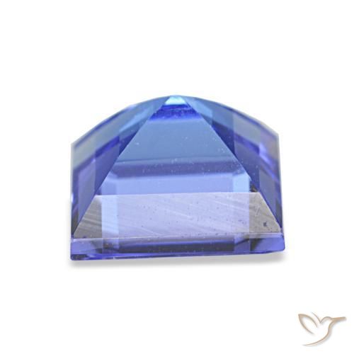Tanzanita azul natural de 1,63 ct, cuadrado, VVS