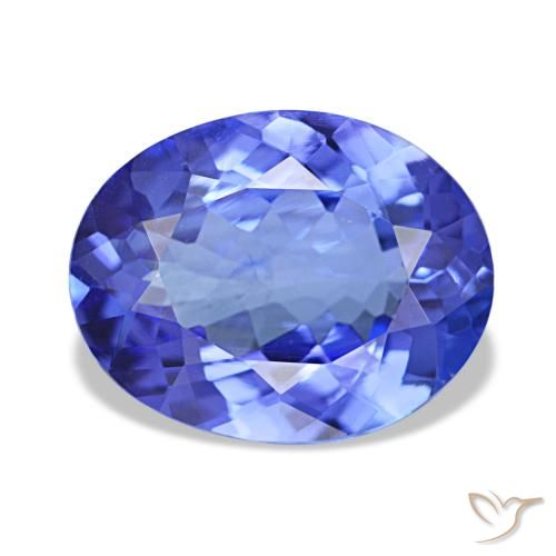 Tanzanita azul natural de 2,24 ct, corte óvalo, VVS