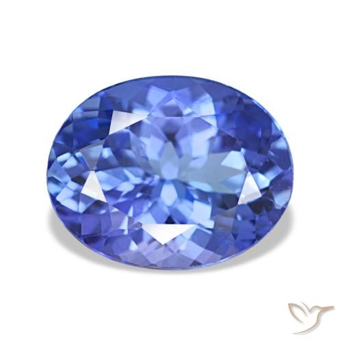 Tanzanita azul natural de 2,18 ct, corte óvalo, VVS