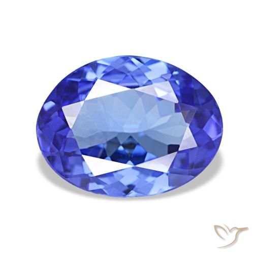Tanzanita azul natural de 1,38 ct, corte óvalo, VVS
