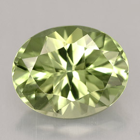 Diopsido tashmarine verde natural de 2,87 ct, corte óvalo, VS