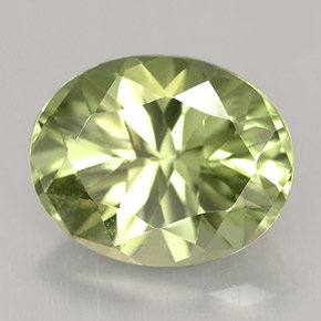 Diopsido tashmarine verde natural de 2,87 ct, corte óvalo, VS