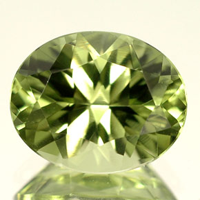 Diopsido tashmarine verde natural de 2,85 ct, corte óvalo, VVS