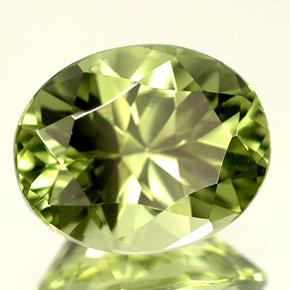 Diopsido tashmarine verde natural de 2,85 ct, corte óvalo, VVS