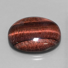 Tiger's eye matrix multicolor natural de 40,06 ct, corte óvalo, opaco