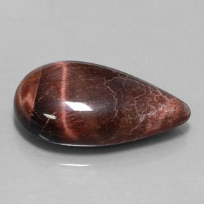 Tiger's eye matrix multicolor natural de 33,34 ct, en forma de pera, opaco