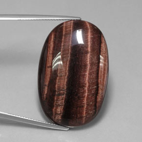 Tiger's eye matrix multicolor natural de 42,21 ct, corte óvalo, opaco