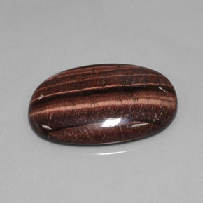 Tiger's eye matrix multicolor natural de 42,21 ct, corte óvalo, opaco