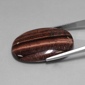 Tiger's eye matrix multicolor natural de 42,21 ct, corte óvalo, opaco