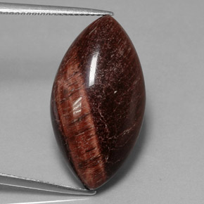 Tiger's eye matrix multicolor natural de 21,56 ct, marquesa, opaco