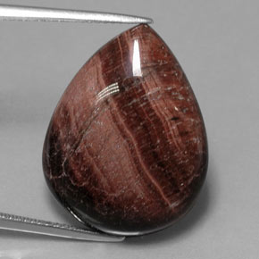 Tiger's eye matrix multicolor natural de 23,62 ct, en forma de pera, opaco