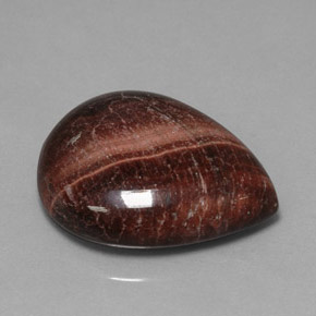 Tiger's eye matrix multicolor natural de 23,62 ct, en forma de pera, opaco