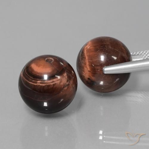 Gemas de Matriz Ojo de Tigre Multicolor natural de 39.63 ct, Esfera / Bola, Opaco