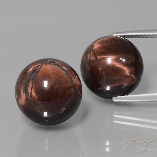 Gemas de Matriz Ojo de Tigre Multicolor natural de 40.23 ct, Esfera / Bola, Opaco
