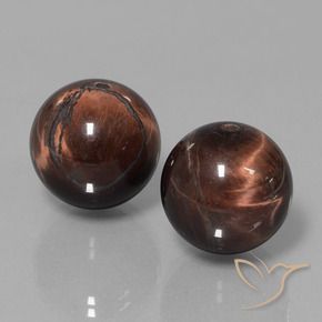 Gemas de Matriz Ojo de Tigre Multicolor natural de 40.23 ct, Esfera / Bola, Opaco