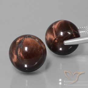 Gemas de Matriz Ojo de Tigre Multicolor natural de 40.23 ct, Esfera / Bola, Opaco