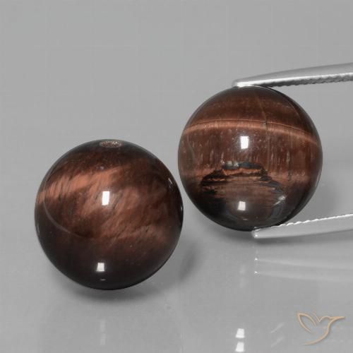 39.56ctw Natural Multicolor Matriz Ojo de Tigre, Esfera / Bola, Opaco
