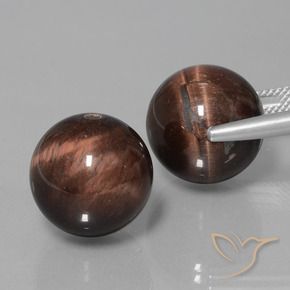 Gemas de Matriz Ojo de Tigre Multicolor natural de 39.56 ct, Esfera / Bola, Opaco