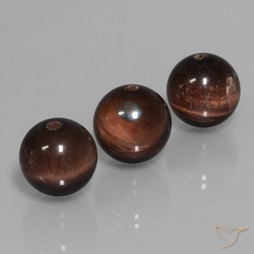 Gemas de Matriz Ojo de Tigre Multicolor natural de 25.94 ct, Esfera / Bola, Opaco