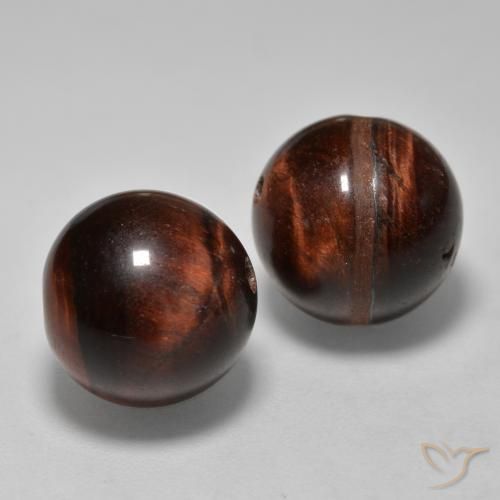 24.04ctw Natural Marrón canela Matriz Ojo de Tigre, Esfera / Bola, Opaco