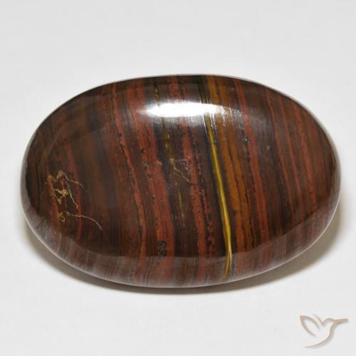 76.48ct Natural Multicolor Matriz Ojo de Tigre, Ovalada, Opaco
