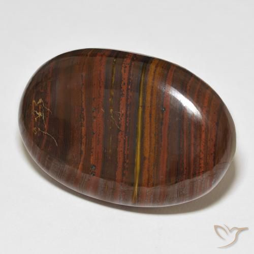 Matriz Ojo de Tigre Multicolor natural de 76.48 ct, Ovalada, Opaco
