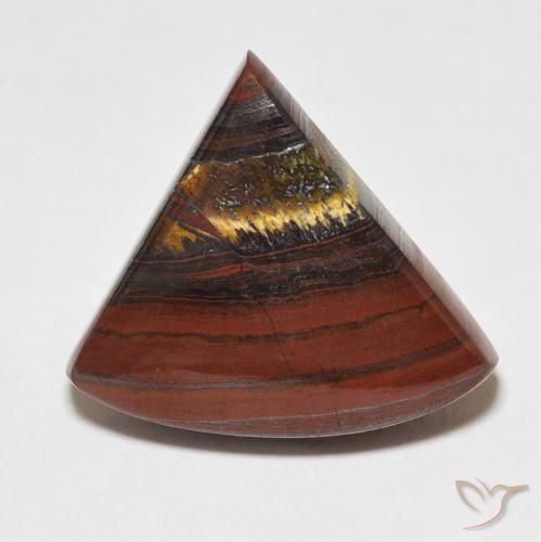 18.42ct Natural Multicolor Matriz Ojo de Tigre, Trillón, Opaco