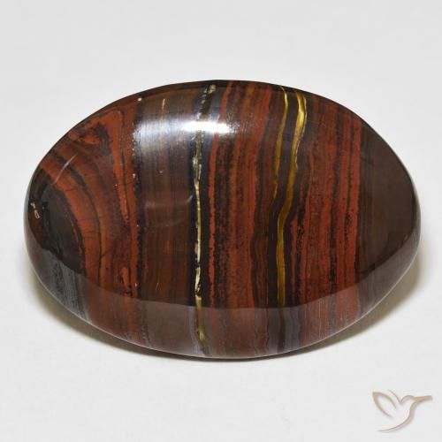 41.58ct Natural Multicolor Matriz Ojo de Tigre, Ovalada, Opaco