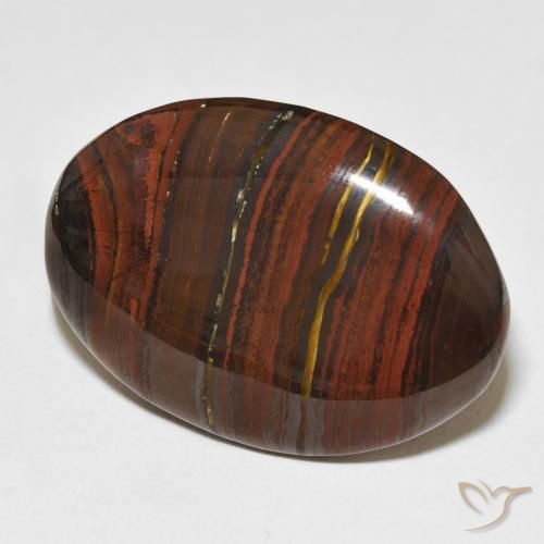 Matriz Ojo de Tigre Multicolor natural de 41.58 ct, Ovalada, Opaco