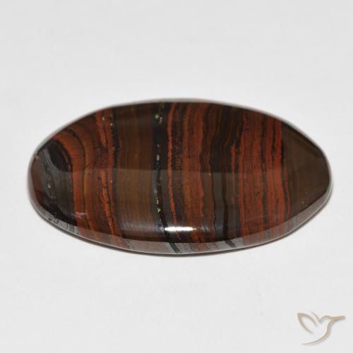 Matriz Ojo de Tigre Multicolor natural de 41.58 ct, Ovalada, Opaco