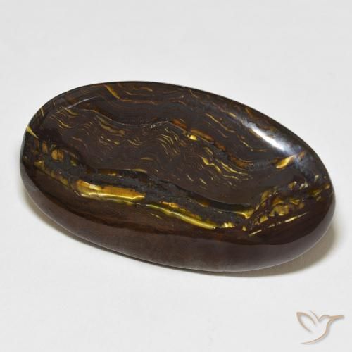 Matriz Ojo de Tigre Multicolor natural de 27.69 ct, Ovalada, Opaco