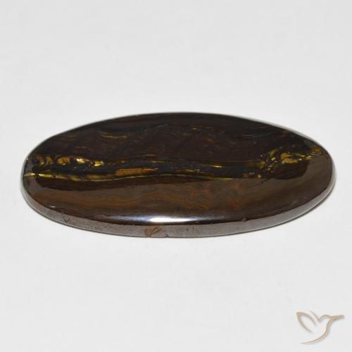 Matriz Ojo de Tigre Multicolor natural de 27.69 ct, Ovalada, Opaco