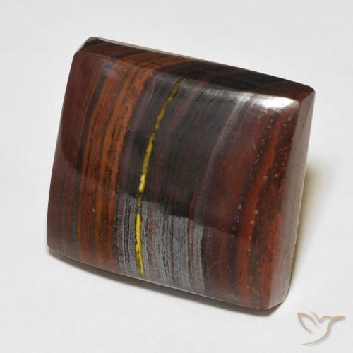 Matriz Ojo de Tigre Multicolor natural de 39.86 ct, Corte Baguette, Opaco