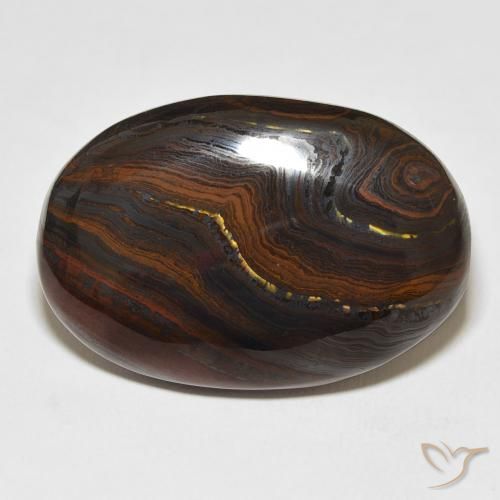 44.70ct Natural Multicolor Matriz Ojo de Tigre, Ovalada, Opaco