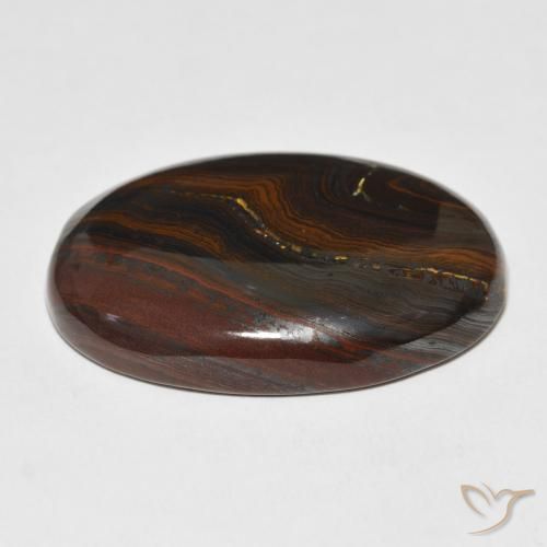Matriz Ojo de Tigre Multicolor natural de 44.70 ct, Ovalada, Opaco
