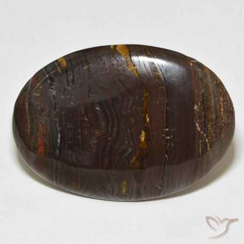 44.52ct Natural Multicolor Matriz Ojo de Tigre, Ovalada, Opaco