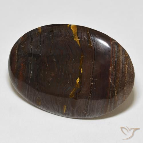 Matriz Ojo de Tigre Multicolor natural de 44.52 ct, Ovalada, Opaco