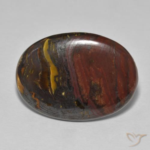 30.34ct Natural Multicolor Matriz Ojo de Tigre, Ovalada, Opaco