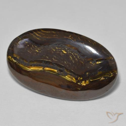 Matriz Ojo de Tigre Multicolor natural de 37.26 ct, Ovalada, Opaco