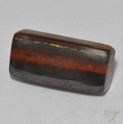 Matriz Ojo de Tigre Multicolor natural de 15.91 ct, Corte Baguette, Opaco