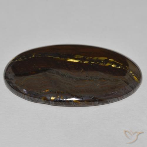 Matriz Ojo de Tigre Multicolor natural de 44.07 ct, Ovalada, Opaco