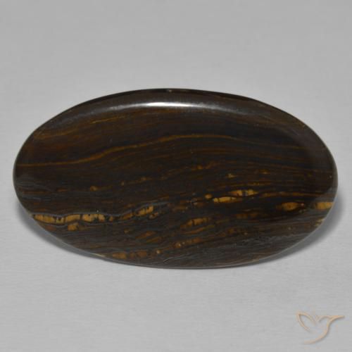 23.38ct Natural Multicolor Matriz Ojo de Tigre, Ovalada, Opaco